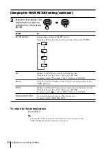 Preview for 32 page of Sony KV-EF34 Operating Instructions Manual