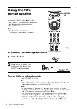 Предварительный просмотр 34 страницы Sony KV-HX32 Operating Instructions Manual