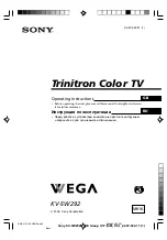 Sony KV-SW292M91K Operating Instructions Manual preview