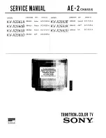 Preview for 1 page of Sony KV-X2561A Service Manual