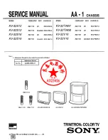 Предварительный просмотр 1 страницы Sony KV- Service Manual