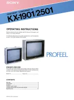 Предварительный просмотр 1 страницы Sony KX-1901 Operating Instructions Manual