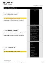 Предварительный просмотр 21 страницы Sony L39h Test Instructions