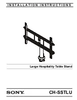 Sony Large Hospitality Table Stand CH-SSTLU Installation Instructions Manual предпросмотр