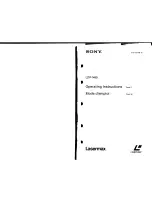 Preview for 1 page of Sony Lasermax LDP-1450 Operating Instructions Manual