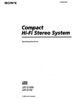 Sony LBT-D150 Operating Instructions Manual preview