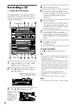 Preview for 12 page of Sony LBT-D290 - Compact Hifi Stereo System Operating Instructions Manual