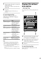 Preview for 21 page of Sony LBT-D290 - Compact Hifi Stereo System Operating Instructions Manual