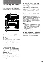 Preview for 27 page of Sony LBT-D290 - Compact Hifi Stereo System Operating Instructions Manual