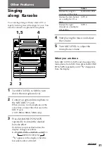 Предварительный просмотр 31 страницы Sony LBT-D290 - Compact Hifi Stereo System Operating Instructions Manual