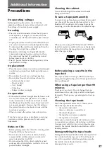 Предварительный просмотр 37 страницы Sony LBT-D290 - Compact Hifi Stereo System Operating Instructions Manual