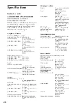 Preview for 40 page of Sony LBT-D290 - Compact Hifi Stereo System Operating Instructions Manual