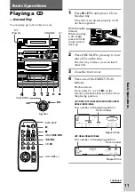 Предварительный просмотр 11 страницы Sony LBT-D390 - Compact Hi-fi Stereo System Operating Instructions Manual