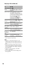 Preview for 12 page of Sony LBT-D390 - Compact Hi-fi Stereo System Operating Instructions Manual
