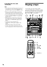 Preview for 16 page of Sony LBT-D390 - Compact Hi-fi Stereo System Operating Instructions Manual