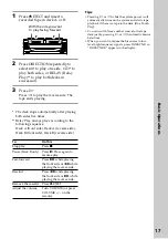 Предварительный просмотр 17 страницы Sony LBT-D390 - Compact Hi-fi Stereo System Operating Instructions Manual