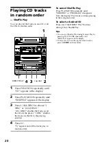 Предварительный просмотр 20 страницы Sony LBT-D390 - Compact Hi-fi Stereo System Operating Instructions Manual