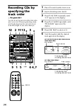 Предварительный просмотр 24 страницы Sony LBT-D390 - Compact Hi-fi Stereo System Operating Instructions Manual