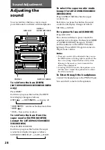 Предварительный просмотр 28 страницы Sony LBT-D390 - Compact Hi-fi Stereo System Operating Instructions Manual