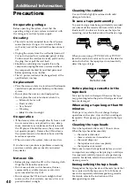 Preview for 40 page of Sony LBT-D390 - Compact Hi-fi Stereo System Operating Instructions Manual