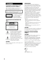 Предварительный просмотр 2 страницы Sony LBT-DR7AV Operating Instructions Manual