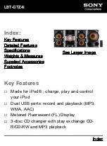 Sony LBT-GTZ4i - CD Changer Mini Shelf System Specifications preview