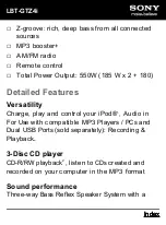 Preview for 2 page of Sony LBT-GTZ4i - CD Changer Mini Shelf System Specifications