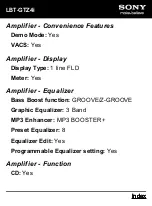 Preview for 6 page of Sony LBT-GTZ4i - CD Changer Mini Shelf System Specifications