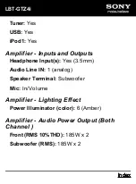 Preview for 7 page of Sony LBT-GTZ4i - CD Changer Mini Shelf System Specifications