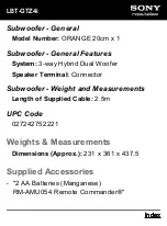 Предварительный просмотр 13 страницы Sony LBT-GTZ4i - CD Changer Mini Shelf System Specifications