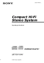 Preview for 1 page of Sony LBT-GV10AV Operating Instructions Manual