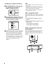 Preview for 8 page of Sony LBT-GV10AV Operating Instructions Manual