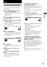 Предварительный просмотр 23 страницы Sony LBT-GV10AV Operating Instructions Manual