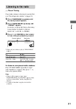 Preview for 21 page of Sony LBT-GV6 Operating Instructions Manual