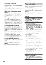 Предварительный просмотр 34 страницы Sony LBT-GV6 Operating Instructions Manual