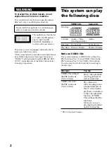 Предварительный просмотр 2 страницы Sony LBT-LV100AV Operating Instructions Manual