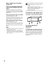 Предварительный просмотр 6 страницы Sony LBT-LV100AV Operating Instructions Manual