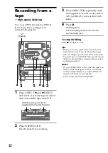 Предварительный просмотр 22 страницы Sony LBT-LV100AV Operating Instructions Manual