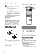 Предварительный просмотр 6 страницы Sony LBT-LV60 Operating Instructions Manual