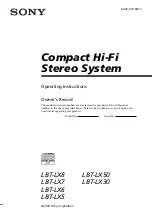 Sony LBT-LX3 Operating Instructions Manual preview