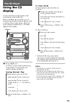 Предварительный просмотр 19 страницы Sony LBT-LX3 Operating Instructions Manual