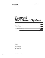 Sony LBT-V3500 Operating Instructions Manual предпросмотр