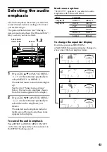 Предварительный просмотр 43 страницы Sony LBT-V3900 Operating Instructions Manual