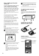 Предварительный просмотр 6 страницы Sony LBT-V8900AV Operating Instructions Manual