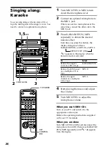 Предварительный просмотр 24 страницы Sony LBT-V8900AV Operating Instructions Manual