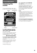 Preview for 47 page of Sony LBT-V8900AV Operating Instructions Manual