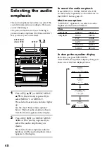 Preview for 48 page of Sony LBT-V8900AV Operating Instructions Manual