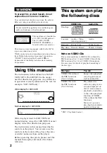 Preview for 2 page of Sony LBT-VR50 Operating Instructions Manual