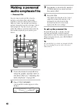 Предварительный просмотр 42 страницы Sony LBT-VR50 Operating Instructions Manual