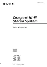 Preview for 1 page of Sony LBT-XB3 Operating Instructions Manual